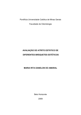 Pontif&iacute;cia Universidade Cat&oacute;lica de Minas Gerais Faculdade de