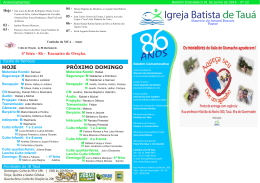 HOJE - Igreja Batista de Tau&aacute;