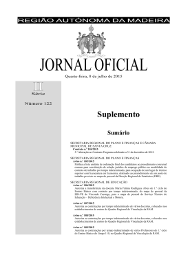 JORNAL OFICIAL - Governo Regional da Madeira