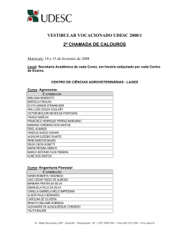 2&ordf; chamada do vestibular da udesc 2008.1 para os