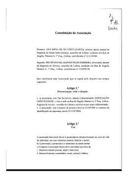 Constitui&ccedil;&atilde;o de Associa&ccedil;&atilde;o