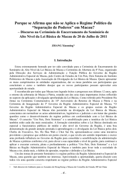 Porque se Afirma que n&atilde;o se Aplica o Regime Pol&iacute;tico da