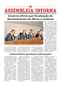 Governo afirma que fiscaliza&ccedil;&atilde;o do desmatamento em Minas &eacute;