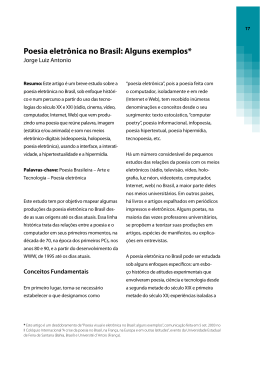 Poesia eletr&ocirc;nica no Brasil