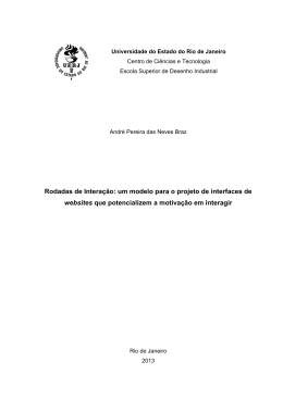 Rodadas de Intera&ccedil;&atilde;o: um modelo para o projeto de interfaces de