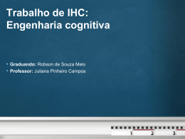Engenharia Cognitiva - Professora Juliana Pinheiro Campos