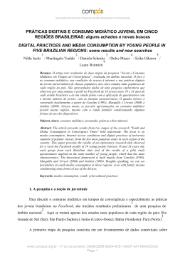 PR&Aacute;TICAS DIGITAIS E CONSUMO MIDI&Aacute;TICO JUVENIL