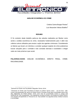 an&aacute;lise econ&ocirc;mica do crime