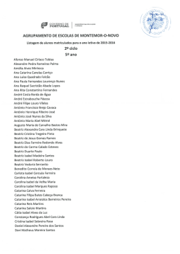 AGRUPAMENTO DE ESCOLAS DE MONTEMOR-O-NOVO