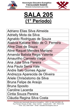 SALA 205 (1&deg; Per&iacute;odo)