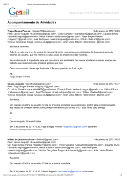 Acompanhamento de Atividades - sgb-02-2012