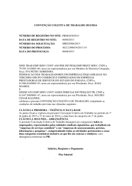 CONVEN&Ccedil;&Atilde;O COLETIVA DE TRABALHO 2013/2014