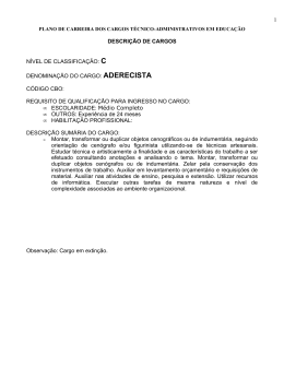 Descri&ccedil;&atilde;o dos Cargos de N&iacute;vel C