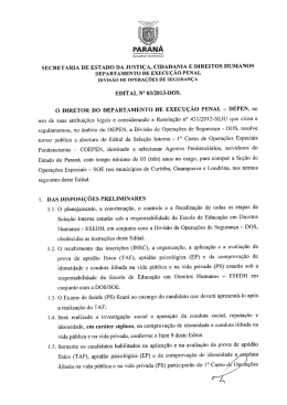 Edital 003/13 DOS - Departamento de Execução Penal