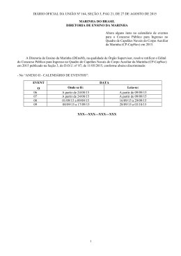 Edital de abertura - Diretoria de Ensino da Marinha