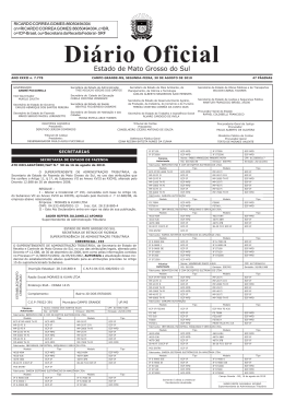 Edital - Di&aacute;rio Oficial