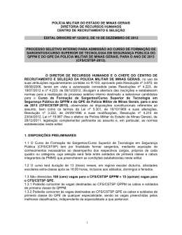 Edital CFS 2013 - Curso Preparat&oacute;rio F&aacute;tima Soares