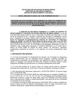edital do CFS PMMG 2012