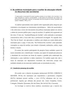 4. As pol&iacute;ticas municipais para o auxiliar de educa&ccedil;&atilde;o
