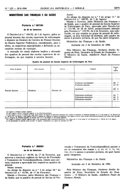 5875 MINISTÉBIDS DAS FINANÇAS E DA SAÚDE