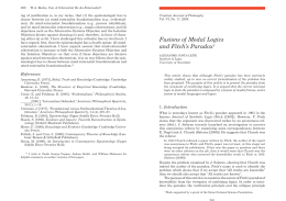 Fusions of Modal Logics and Fitch`s Paradox1 - Alexandre Costa