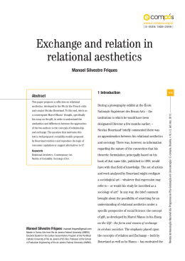 Exchange and relation in relational aesthetics