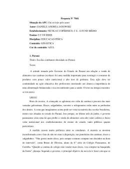 Proposta N&deg; 7041 Situa&ccedil;&atilde;o do APC: Em revis&atilde;o pelo autor Autor