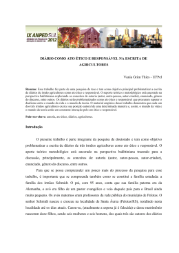 DI&Aacute;RIO COMO ATO &Eacute;TICO E RESPONS&Aacute;VEL NA ESCRITA DE