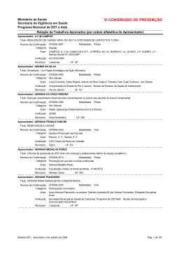 Resultados - Departamento de DST, Aids e Hepatites Virais