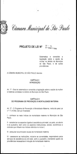 PROJETO DE LEI N° “l _ PL