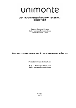 CENTRO UNIVERSIT&Aacute;RIO MONTE SERRAT BIBLIOTECA