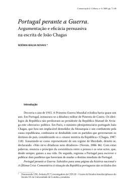 Portugal perante a Guerra. - Revista Comunica&ccedil;&atilde;o e Cultura