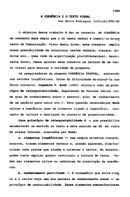 A COERENCIA E 0 TEXTO VISUAL