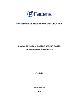 FACULDADE DE ENGENHARIA DE SOROCABA