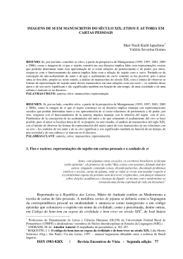imagens de si em manuscritos do s&eacute;culo xix