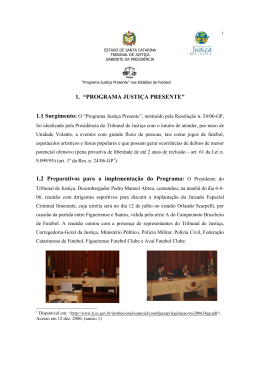 Programa Justiça Presente - Tribunal de Justiça de Santa Catarina