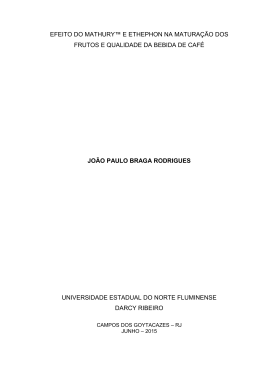 Efeito do Mathury e Ethephon na matura&ccedil;&atilde;o dos frutos e