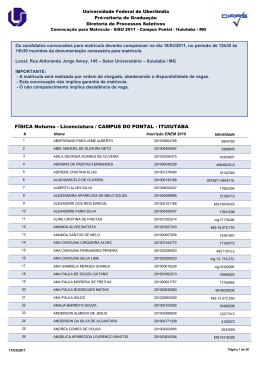 Clique aqui para acessar a convocação CAMPUS PONTAL