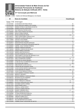 Sistema de Sele&ccedil;&atilde;o Unificado 2013 - Ver&atilde;o