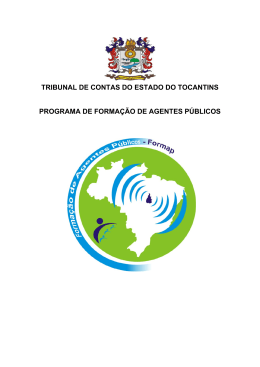 tribunal de contas do estado do tocantins programa de forma&ccedil;&atilde;o de