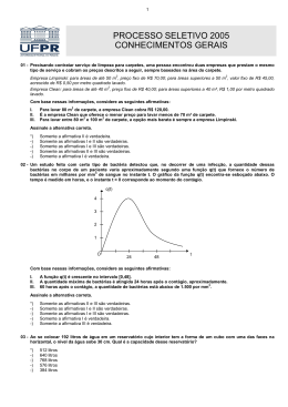 processo seletivo 2005 conhecimentos gerais - NC