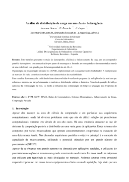 An&aacute;lise da distribui&ccedil;&atilde;o de carga em um cluster heterog&ecirc;neo.