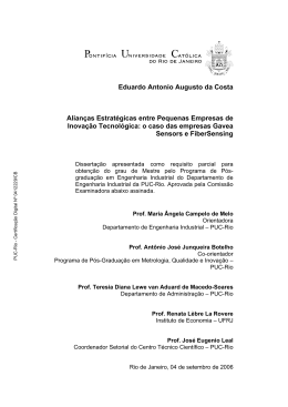 Eduardo Antonio Augusto da Costa Alian&ccedil;as Estrat&eacute;gicas entre