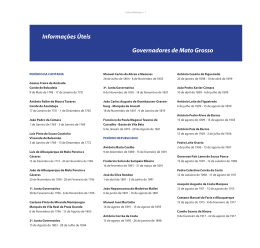Governadores de Mato Grosso Informa&ccedil;&otilde;es &Uacute;teis