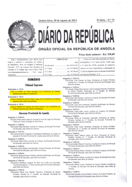 &Aacute;RIoDAnEP&Uacute;BucA - Republica de Angola Tribunal Supremo