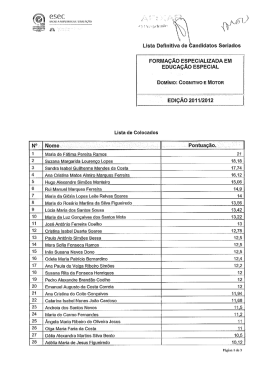 FORMAÇÃO EspEciALizAnA EM