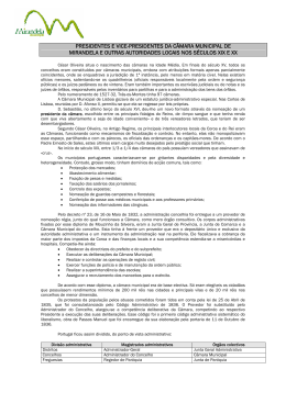 presidentes e vice-presidentes da cmara municipal de