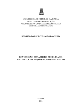Revistas no cen&aacute;rio da mobilidade - RI UFBA