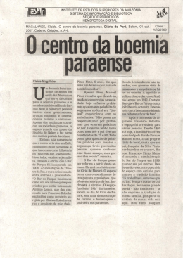 01/10/2007 - O centro da bohemia paraense