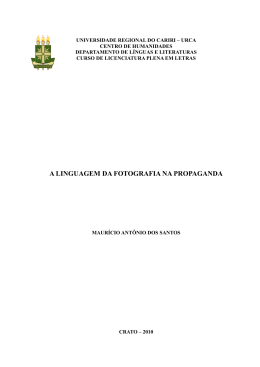a linguagem da fotografia na propaganda